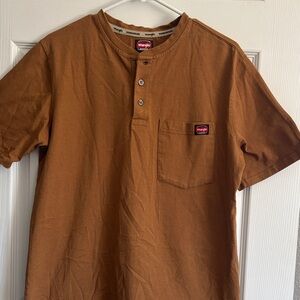 Wrangler Men's Brown Henley Shirt